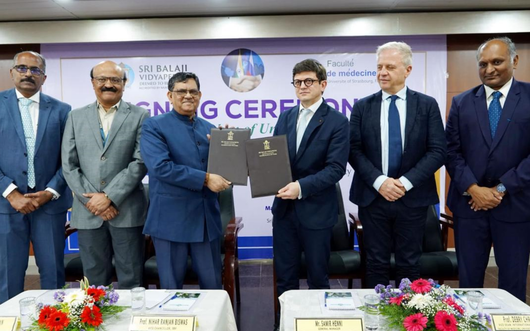 Mr. Samir Henni and Prof. Christian Debry open up partnership with academic institution in Pondicherry, India